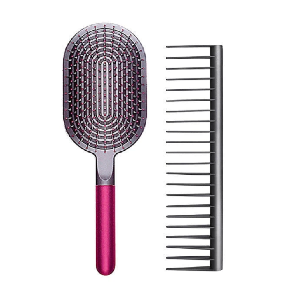 2-Piece Detangling Hair Brush Set – Scalp Massage Brush & Wide Tooth Comb | Bio-Friendly, Wet & Dry Use