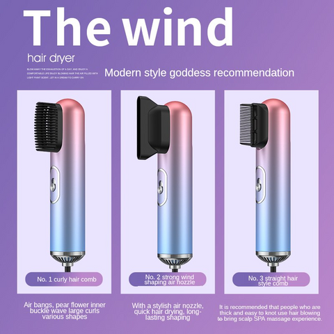 3-in-1 Professional Ionic Hair Dryer – 2000W Negative Ion Blow Dryer with 3 Attachments | Anti-Static, Fast-Drying, Dual Voltage