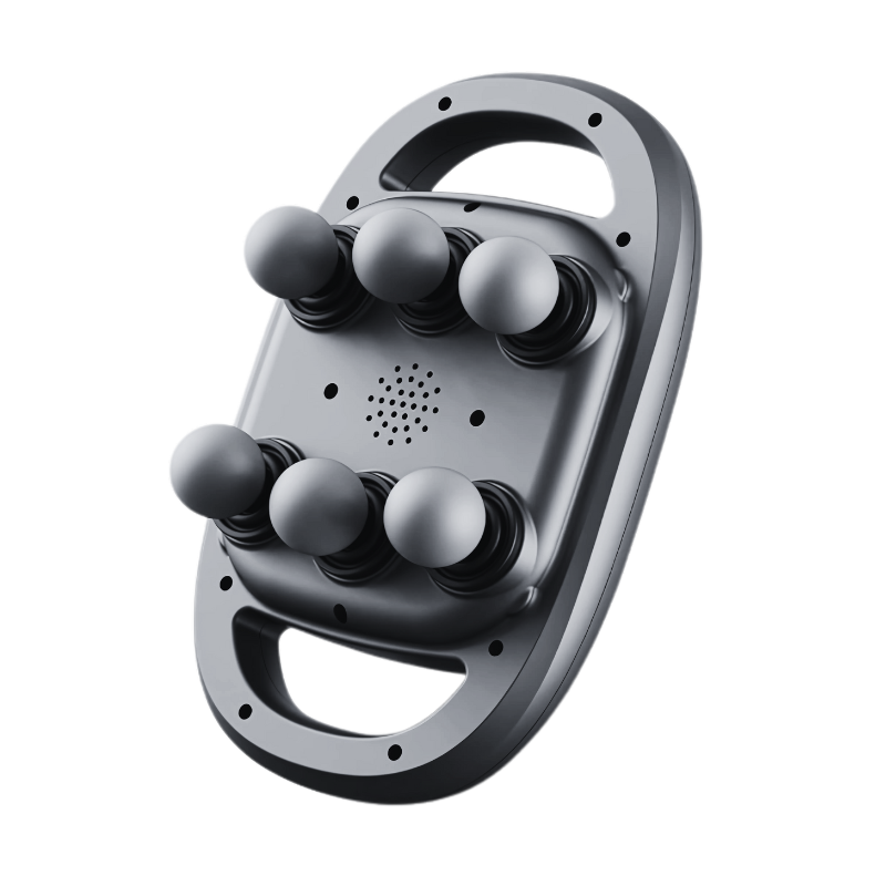 6-Head Percussion Massage Gun – 9 Modes, Quiet Motor, USB-C Charging