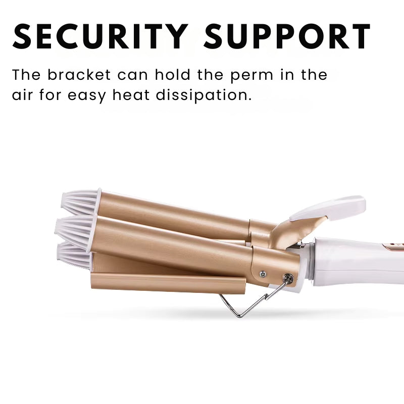 Professional Hair Curler – Ceramic Triple Barrel Waver | Fast Heat-Up | Negative Ion Technology