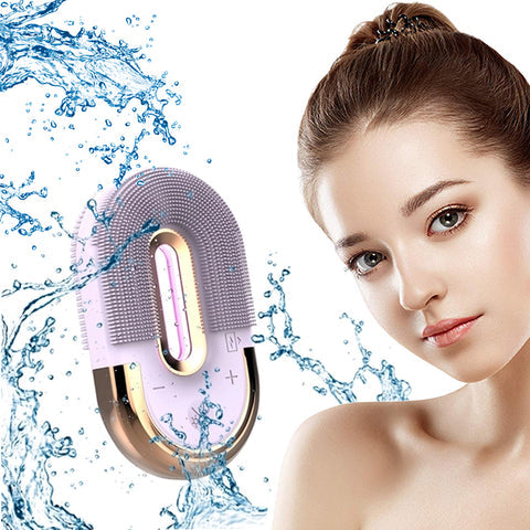 3-in-1 Electric Facial Cleansing Brush – High-Frequency Vibration Massager | 6 Speeds | Waterproof & Rechargeable