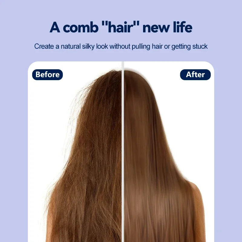 Wireless Hair Straightening Comb – Cordless Ceramic Hot Comb | USB Rechargeable | Tangle-Free Styling