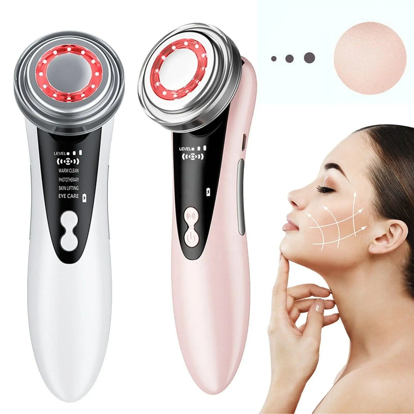 4-in-1 RF Facial Massager – Ultrasound + Rechargeable | At-Home Beauty Tool for Skin Radiance