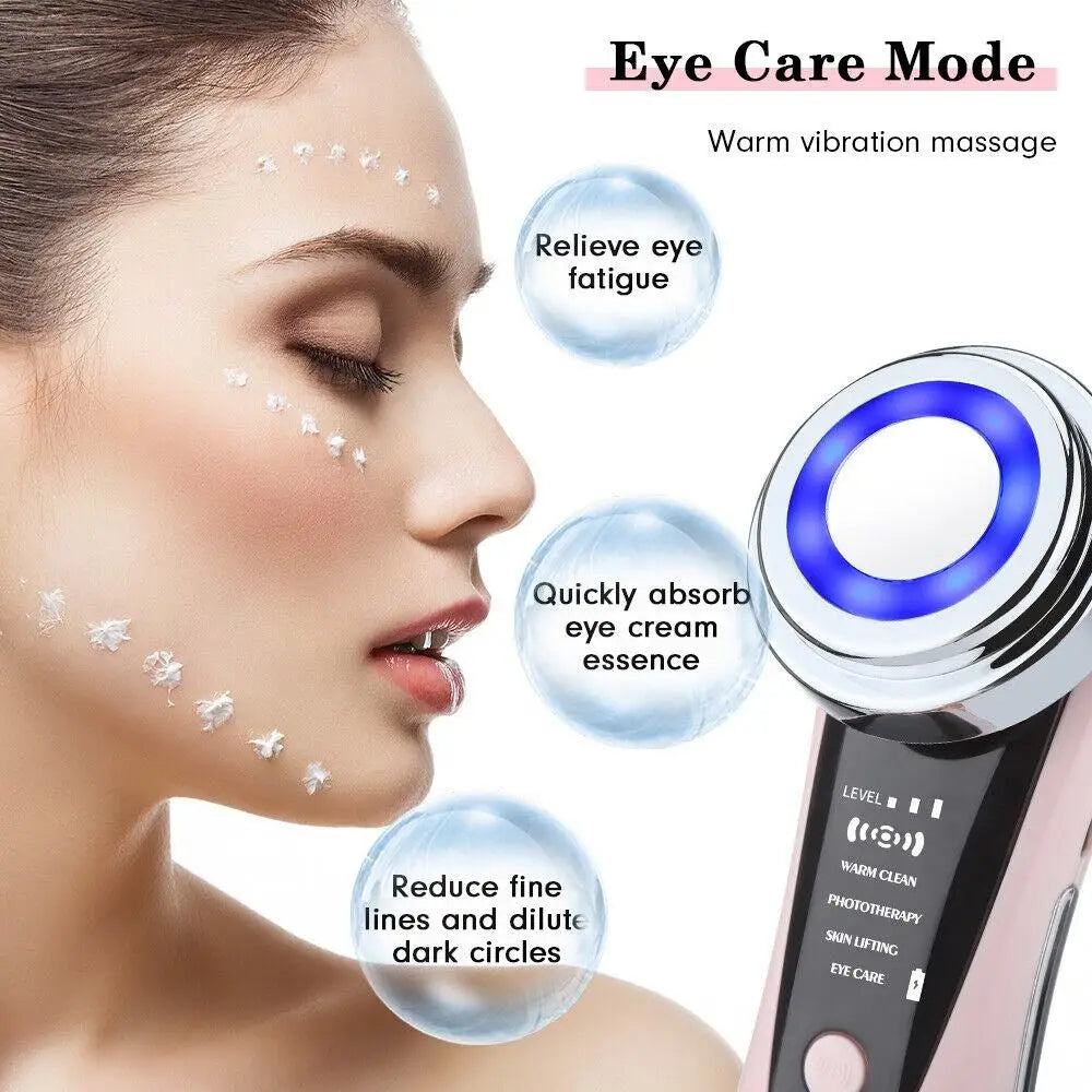 4-in-1 RF Facial Massager – Ultrasound + Rechargeable | At-Home Beauty Tool for Skin Radiance