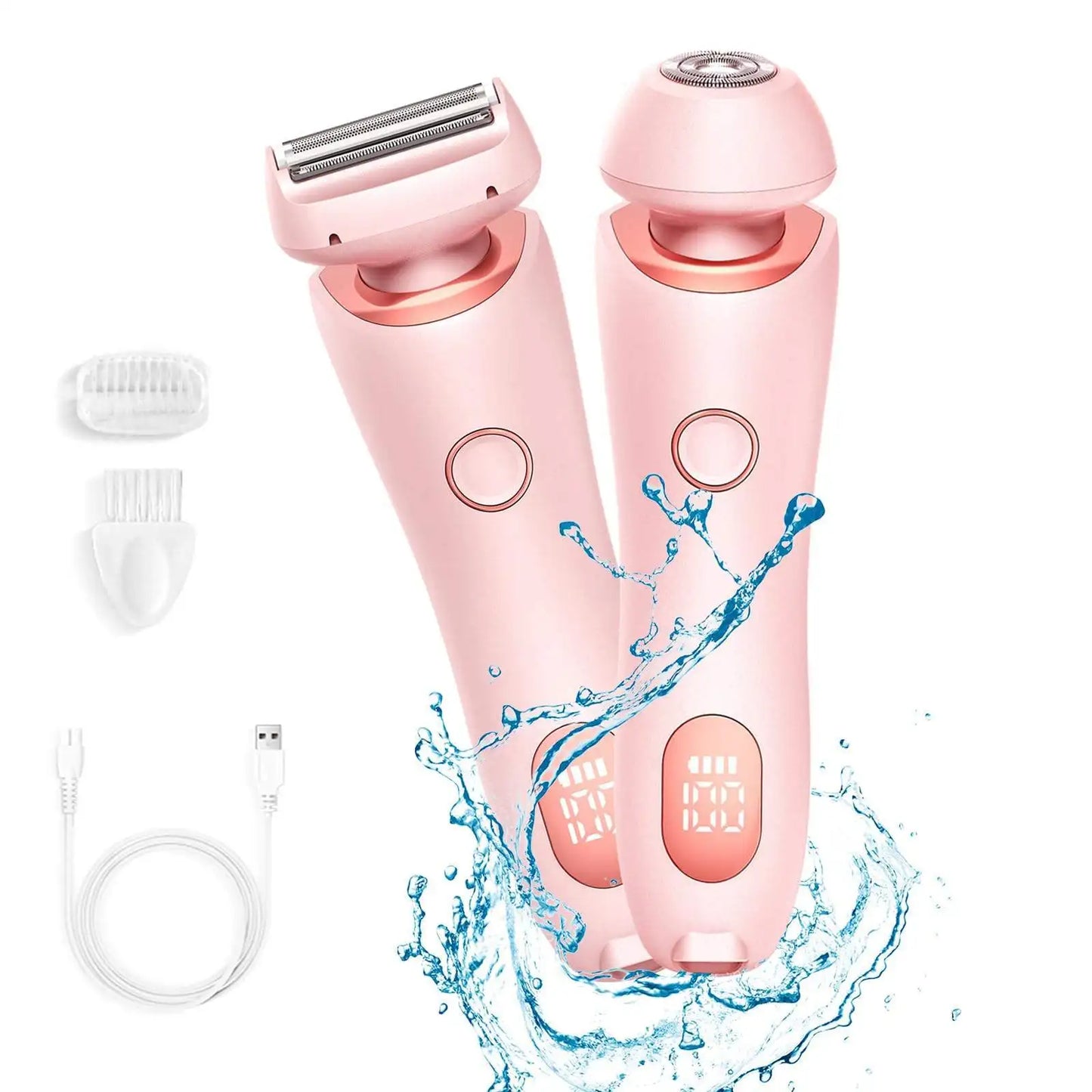 2-in-1 Electric Shaver for Women – Wet & Dry Use | Gentle, Painless Hair Removal | Travel-Friendly