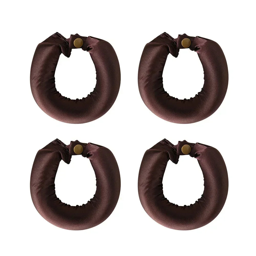 Satin Heatless Hair Curlers – 3 or 4-Piece Set | No-Heat Flexi Rods for Overnight Curls | For All Hair Types
