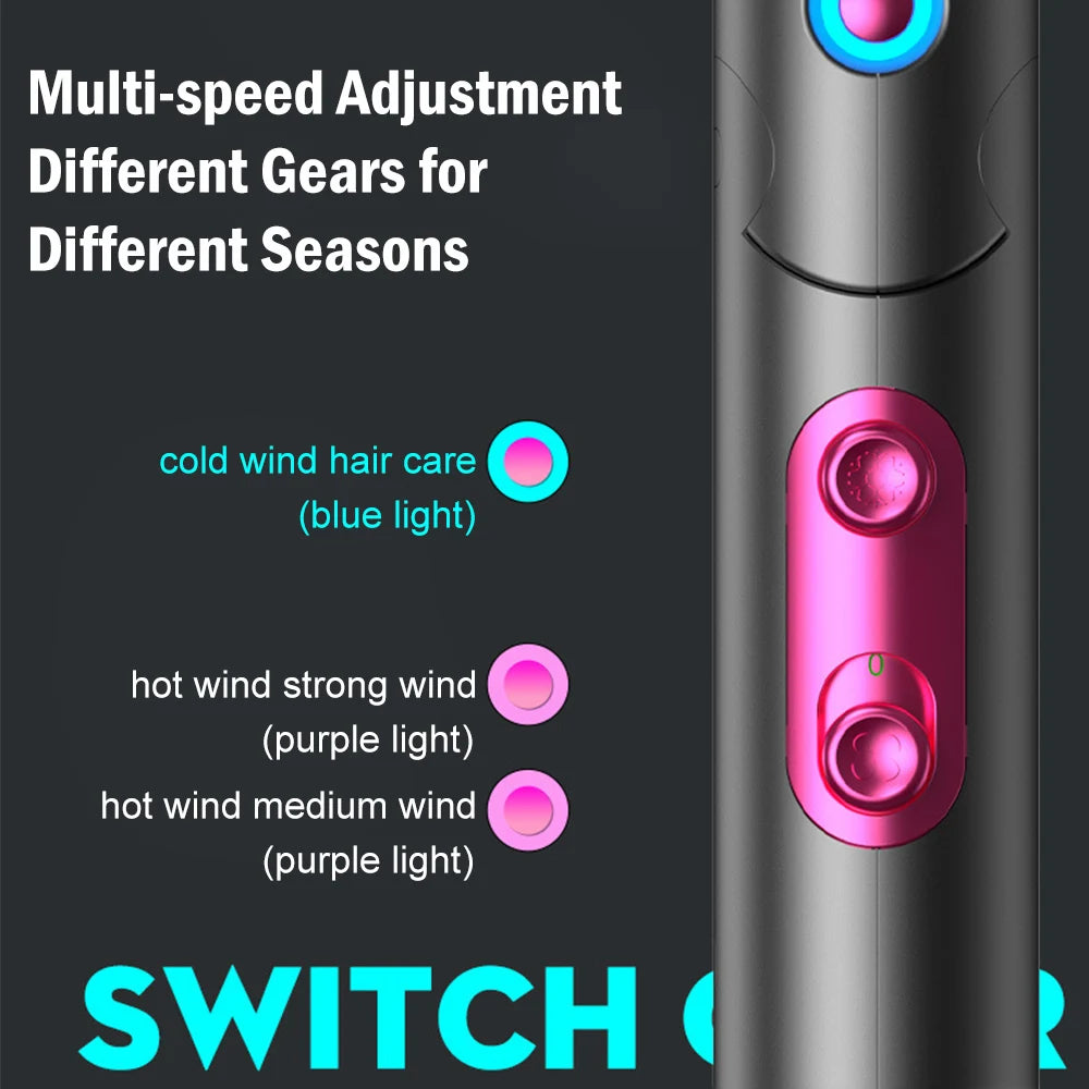 Foldable Ionic Hair Dryer – Portable, Low-Noise & Fast Drying | Dual Voltage for Travel