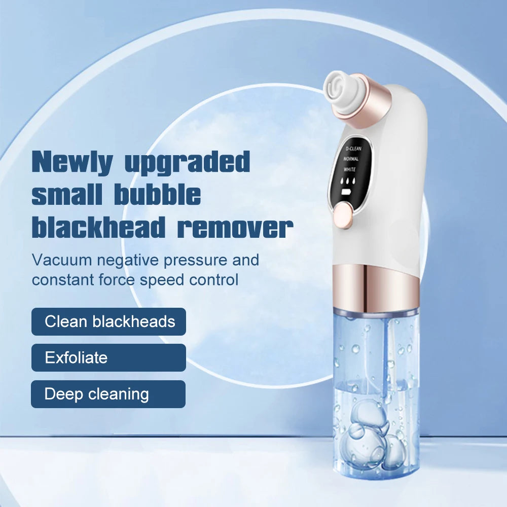 Vacuum Blackhead Remover – 3 Suction Levels | Bubble Water Infusion | USB Rechargeable