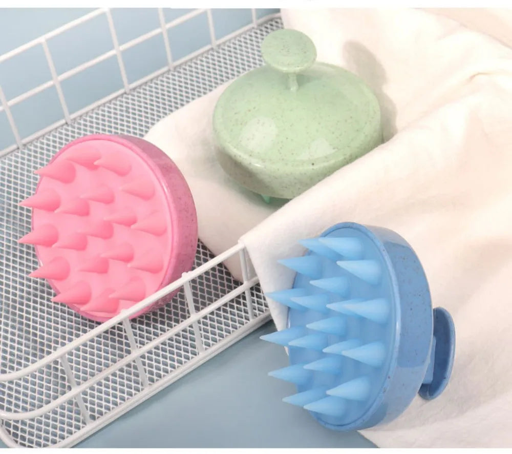 Silicone Scalp Shampoo Brush – Deep Clean & Massage | Hair Washing Tool | Anti-Slip Handle