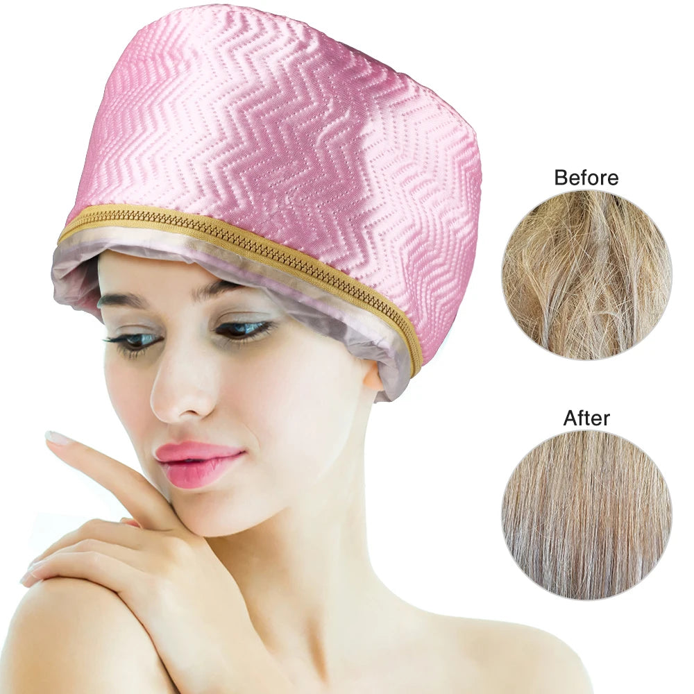 Electric Hair Steamer Cap – Adjustable Heat | Moisture Therapy for Dry & Damaged Hair | UK Plug