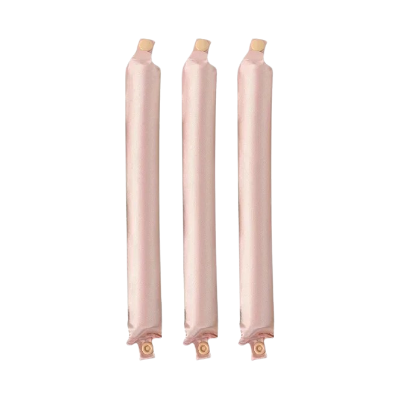 Satin Heatless Hair Curlers – 3 or 4-Piece Set | No-Heat Flexi Rods for Overnight Curls | For All Hair Types