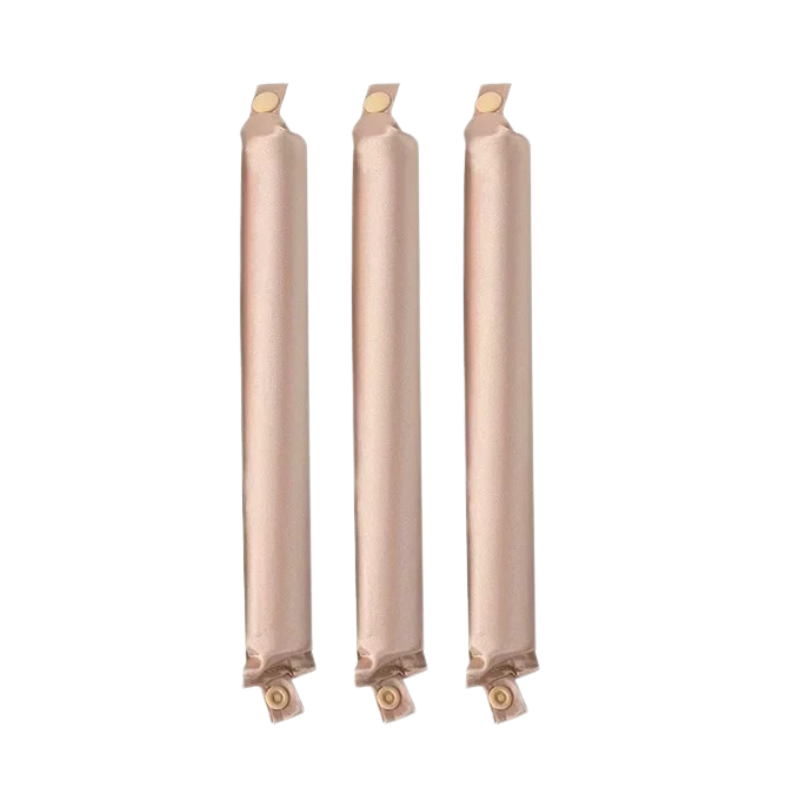 Satin Heatless Hair Curlers – 3 or 4-Piece Set | No-Heat Flexi Rods for Overnight Curls | For All Hair Types