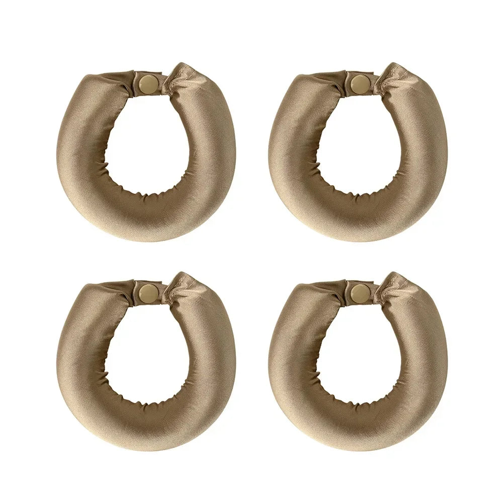Satin Heatless Hair Curlers – 3 or 4-Piece Set | No-Heat Flexi Rods for Overnight Curls | For All Hair Types