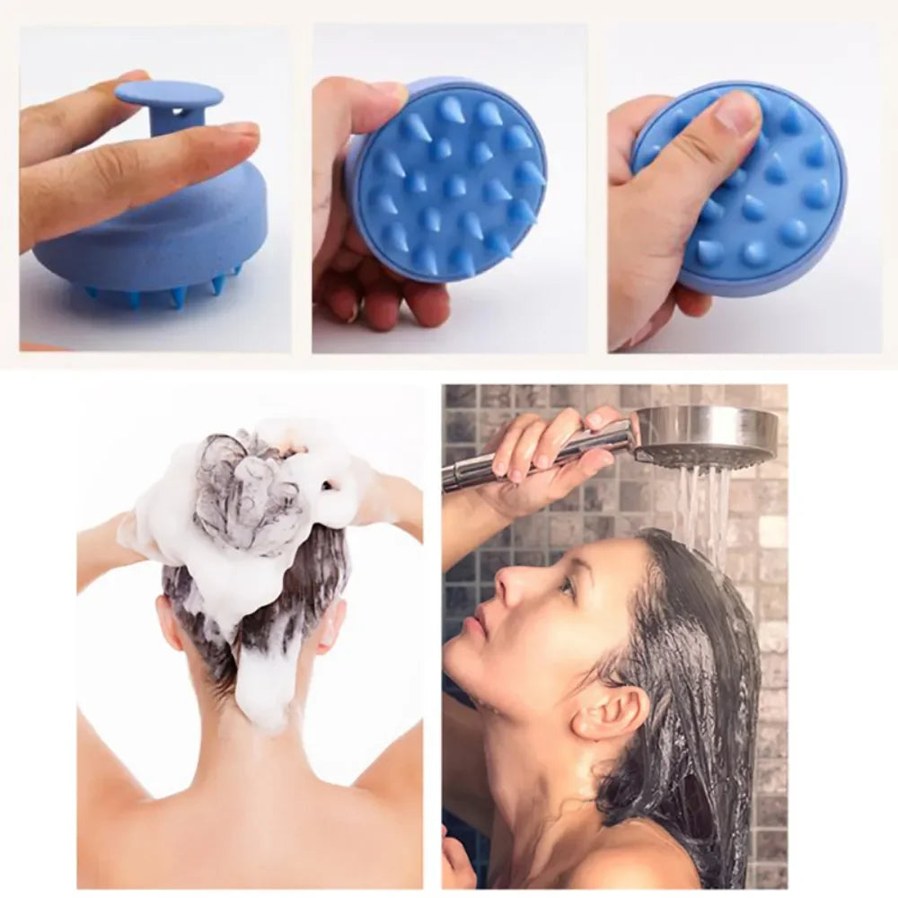 Silicone Scalp Shampoo Brush – Deep Clean & Massage | Hair Washing Tool | Anti-Slip Handle
