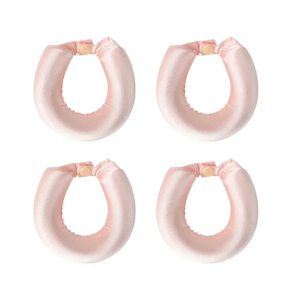 Satin Heatless Hair Curlers – 3 or 4-Piece Set | No-Heat Flexi Rods for Overnight Curls | For All Hair Types