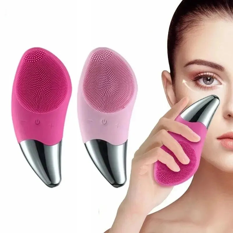 Ultrasonic Electric Facial Cleansing Brush – 2-in-1 Deep Cleaning & Massage | Waterproof Sonic Technology | Renews Skin Texture