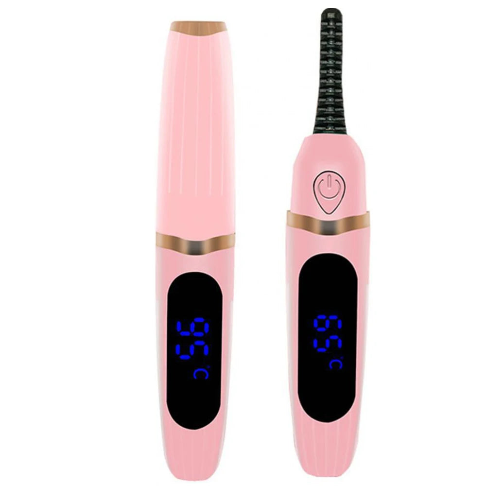 Digital Heated Eyelash Curler – 3 Temperature Modes | Rechargeable | Double-Sided Comb Design
