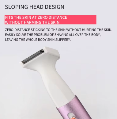 Rechargeable 4-in-1 Electric Eyebrow Trimmer | Painless Face & Bikini Razor | Nose/Ear Hair Remover | USB Portable Grooming Tool for Women & Men