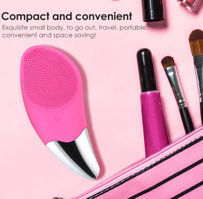 Ultrasonic Electric Facial Cleansing Brush – 2-in-1 Deep Cleaning & Massage | Waterproof Sonic Technology | Renews Skin Texture