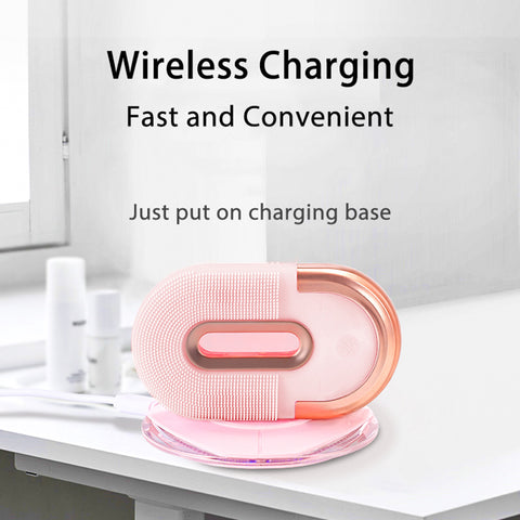 3-in-1 Electric Facial Cleansing Brush – High-Frequency Vibration Massager | 6 Speeds | Waterproof & Rechargeable