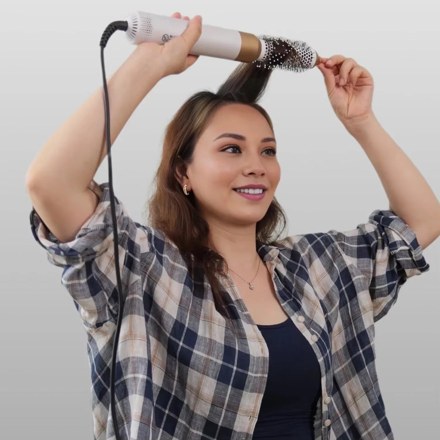 5-in-1 Hot Air Hair Styler – Curl, Wave, Smooth & Dry | UK Plug | Negative Ion Technology
