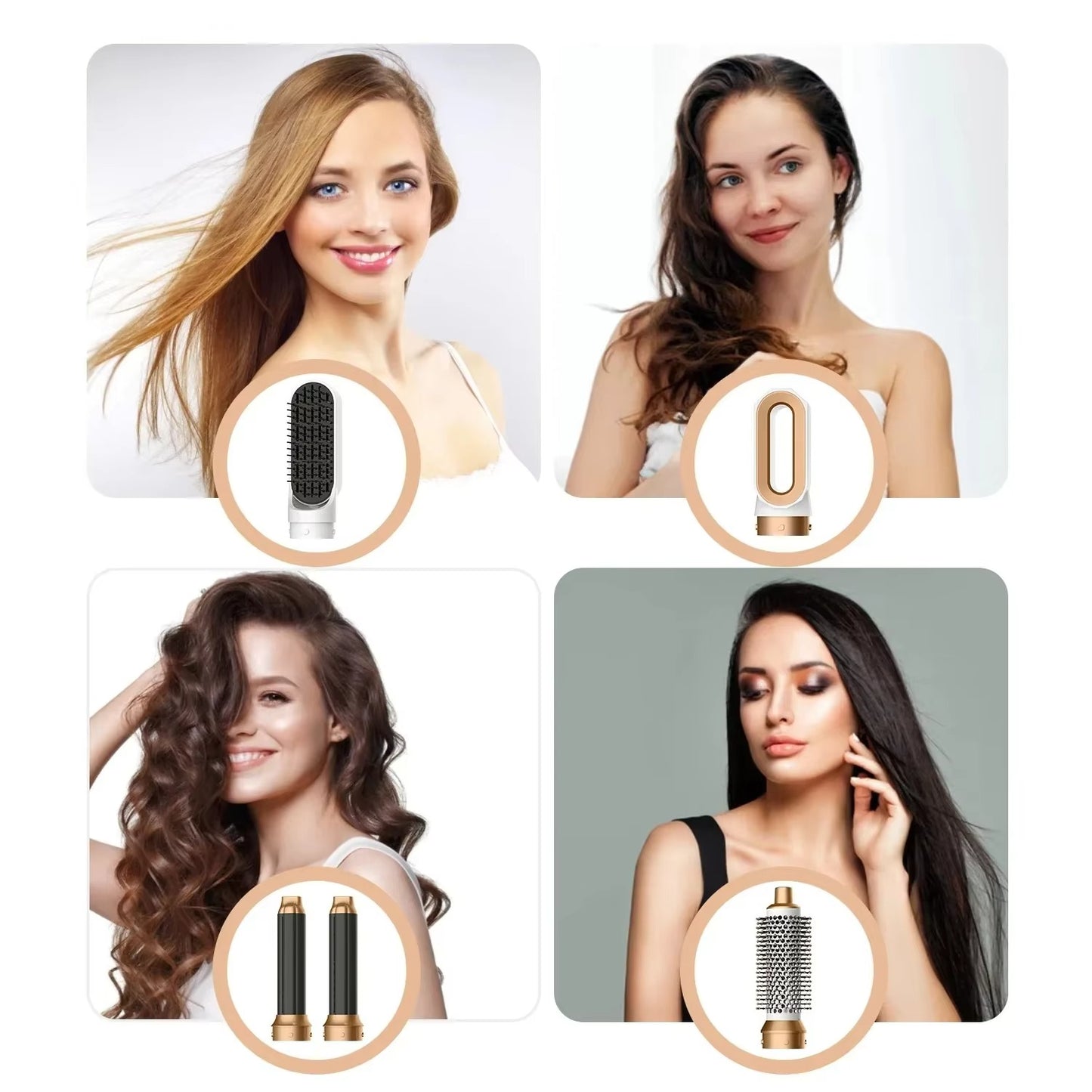 5-in-1 Hot Air Hair Styler – Curl, Wave, Smooth & Dry | UK Plug | Negative Ion Technology