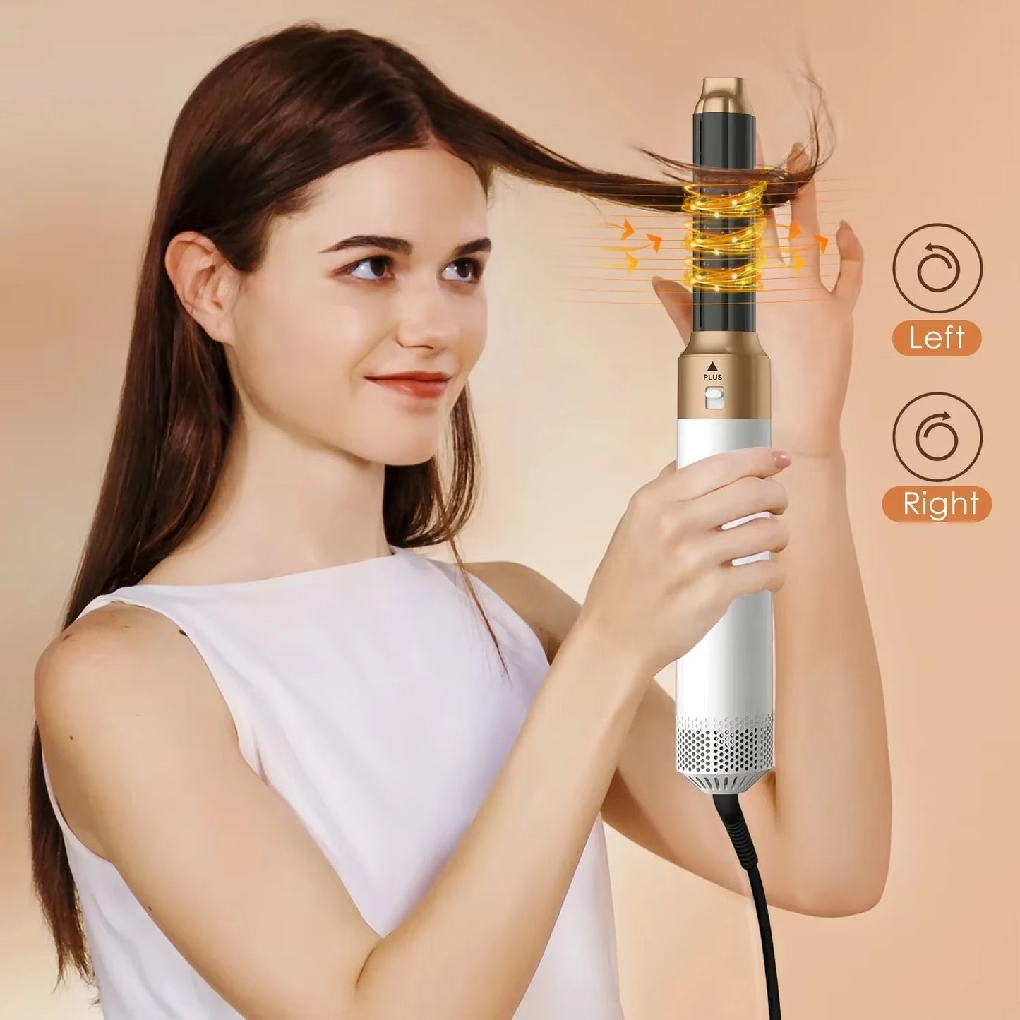 5-in-1 Hot Air Hair Styler – Curl, Wave, Smooth & Dry | UK Plug | Negative Ion Technology