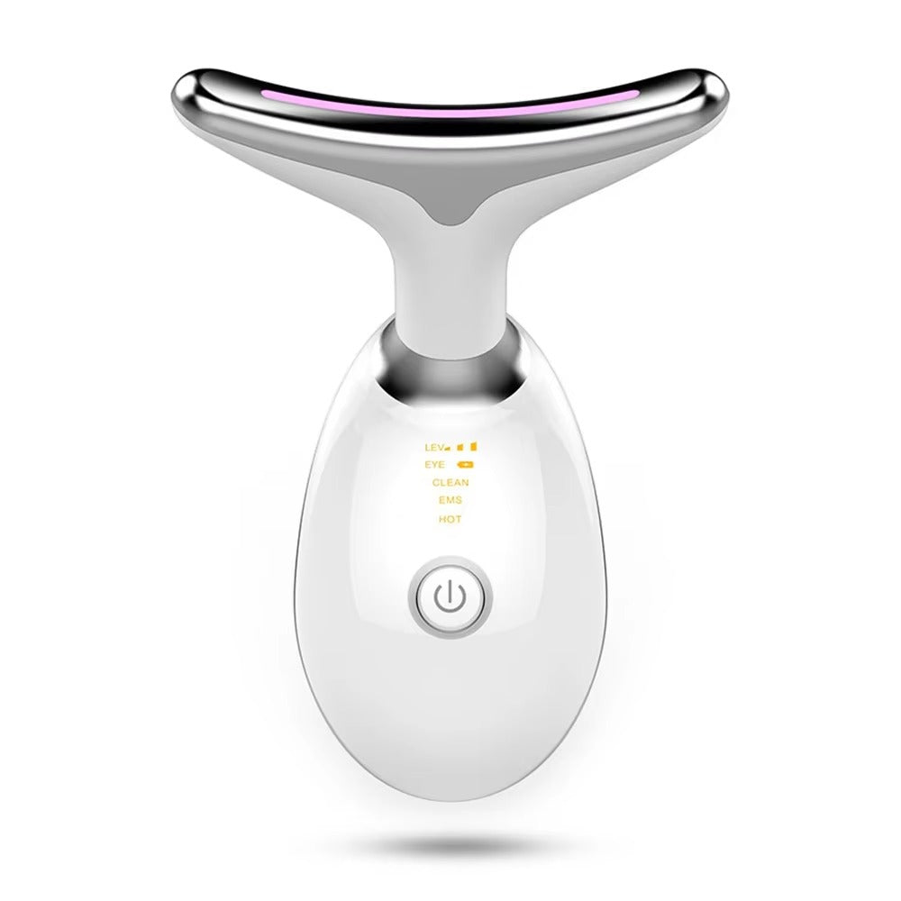 7-in-1 LED Facial Massager – 3 Heat/Vibration Modes + Light Modes | Dolphin Design | Rechargeable Skin Device