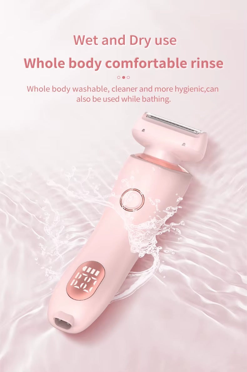 2-in-1 Electric Shaver for Women – Wet & Dry Use | Gentle, Painless Hair Removal | Travel-Friendly