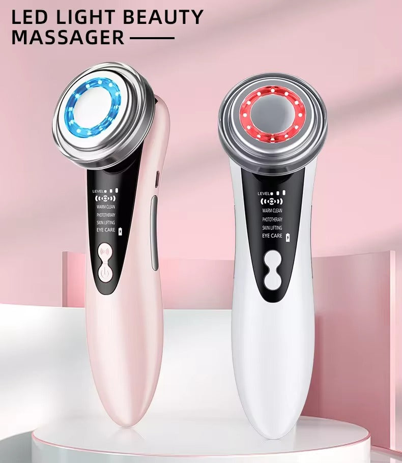 4-in-1 RF Facial Massager – Ultrasound + Rechargeable | At-Home Beauty Tool for Skin Radiance