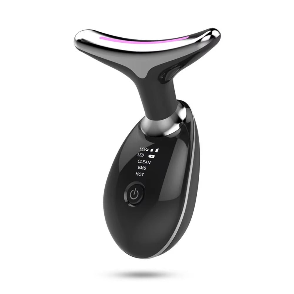 7-in-1 LED Facial Massager – 3 Heat/Vibration Modes + Light Modes | Dolphin Design | Rechargeable Skin Device