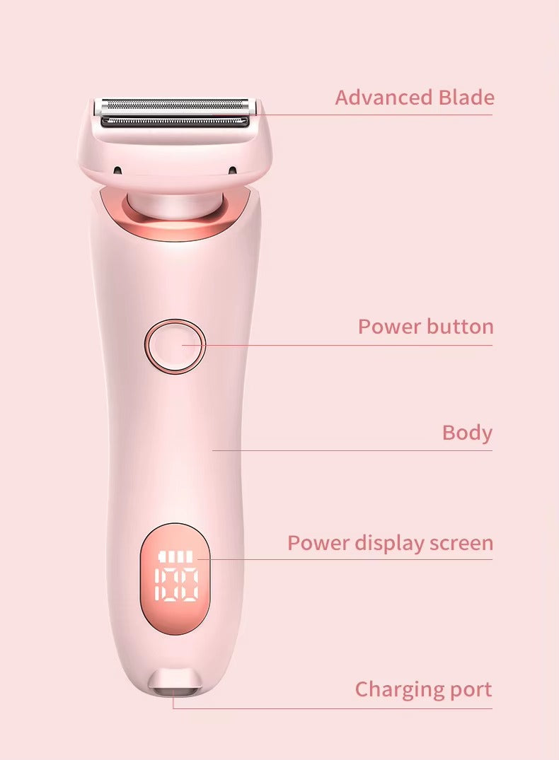 2-in-1 Electric Shaver for Women – Wet & Dry Use | Gentle, Painless Hair Removal | Travel-Friendly
