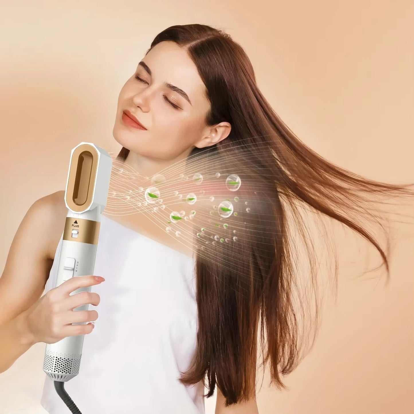 5-in-1 Hot Air Hair Styler – Curl, Wave, Smooth & Dry | UK Plug | Negative Ion Technology