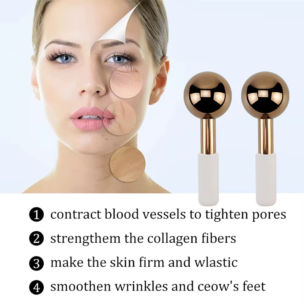2-Piece Ice Globes Facial Massager – Cooling Face Therapy | Reduce Puffiness | Sculpt & Refresh
