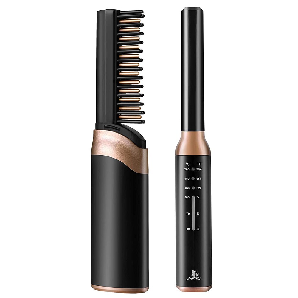 Cordless Hair Straightener & Curler – USB Rechargeable Mini Flat Iron | 2-in-1 Styling Tool for Travel