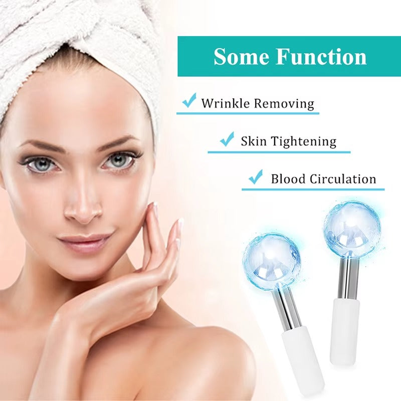 2-Piece Ice Globes Facial Massager – Cooling Face Therapy | Reduce Puffiness | Sculpt & Refresh