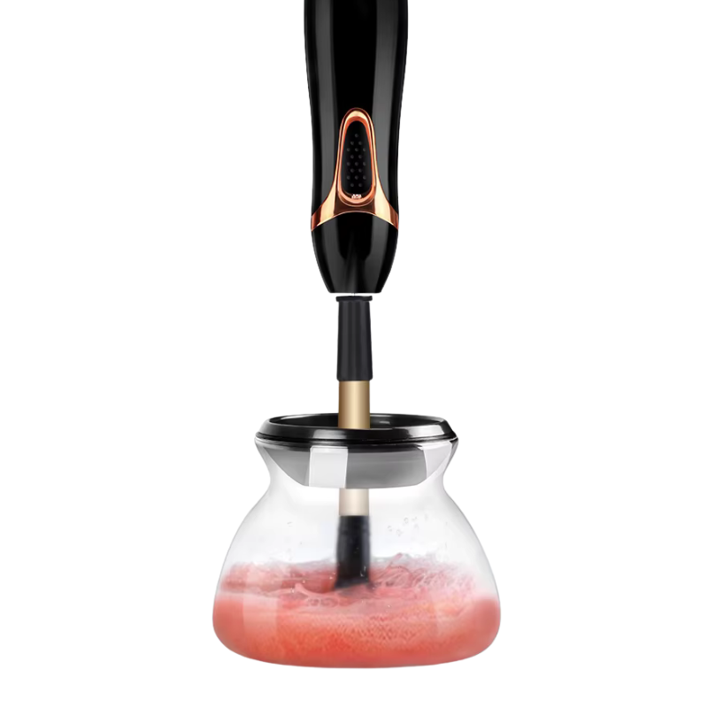 Electric Makeup Brush Cleaner & Dryer – Automatic Spin Clean Technology | 8 Brush Holders | Fast Drying Bowl System