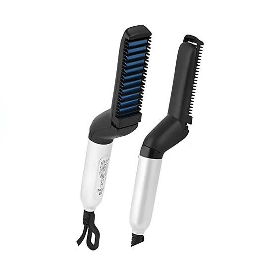 Beard Straightening Comb – Heated Ceramic Beard Brush | Quick Heat-Up | Works on All Beard Types