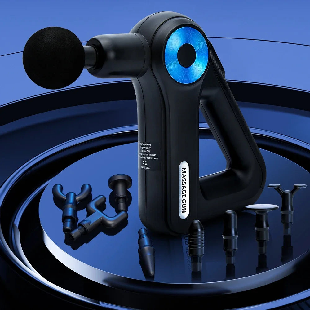 Smart Percussion Massage Gun – 9 Heads, Quiet Motor, Adjustable Speed