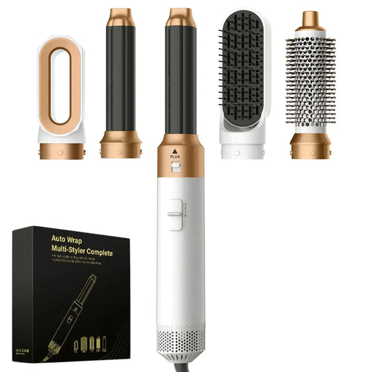 5-in-1 Hot Air Hair Styler – Curl, Wave, Smooth & Dry | UK Plug | Negative Ion Technology
