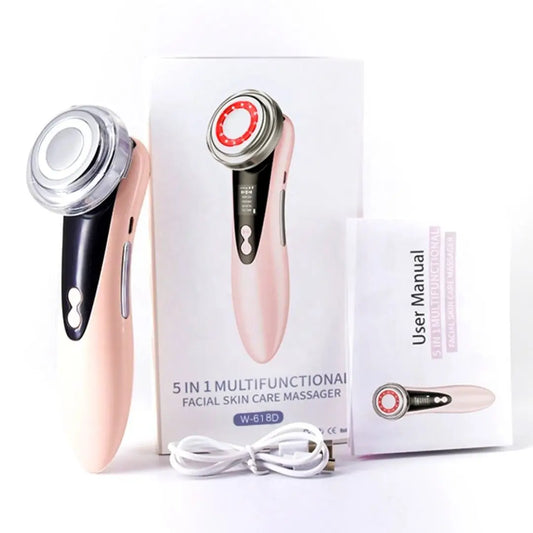 4-in-1 RF Facial Massager – Ultrasound + Rechargeable | At-Home Beauty Tool for Skin Radiance