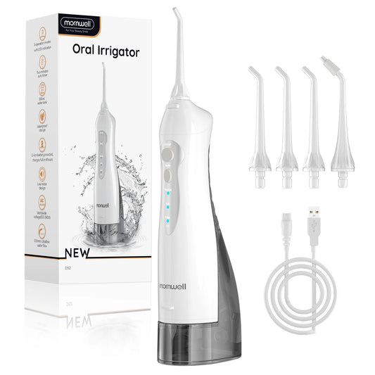 Mornwell D52 Water Flosser – Rechargeable Oral Irrigator | 300ML Tank | 3 Modes | IPX7 Waterproof