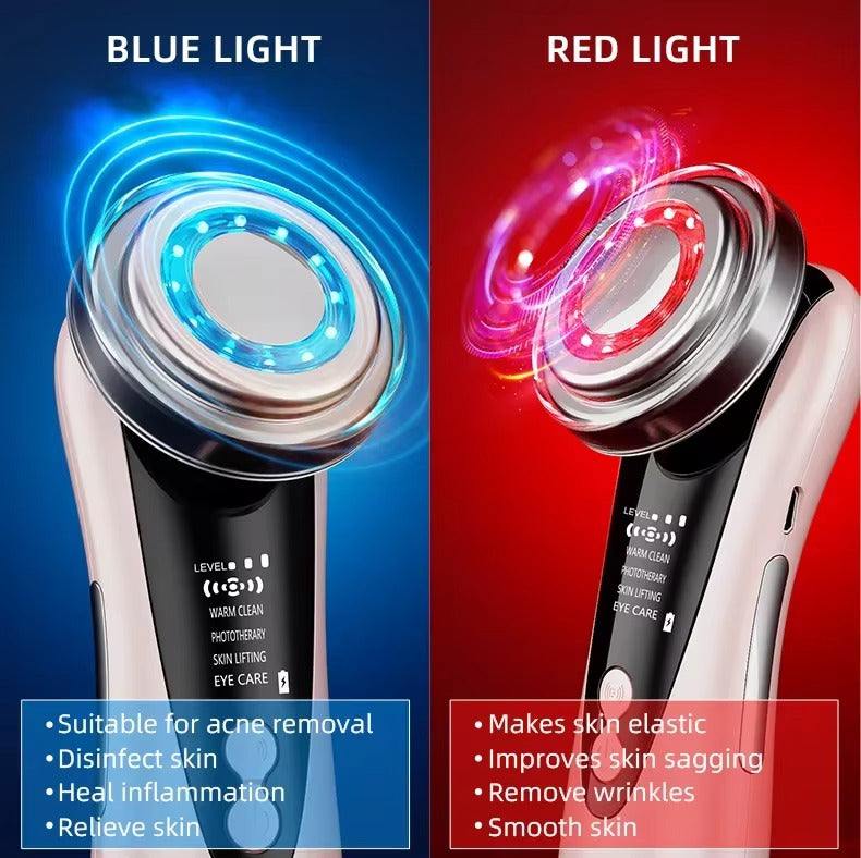 4-in-1 RF Facial Massager – Ultrasound + Rechargeable | At-Home Beauty Tool for Skin Radiance